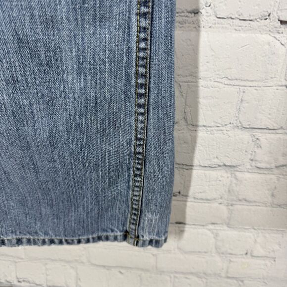 VTG 90’s Lee Dungarees Jeans Men Size 34 Relaxed Boot Cut Blue Denim Baggy Loose - Picture 12 of 15